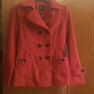 Forever 21 red pea coat